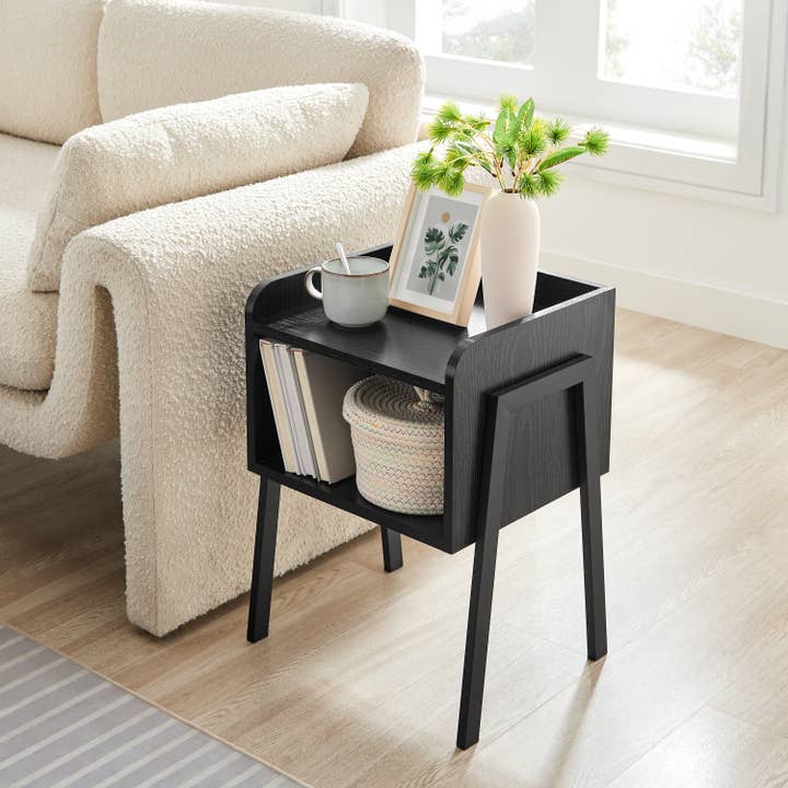 Danya B - Wholesale Side Table - Kazuyo Mid-Century Modern Black Metal Two-Tier Side Table14