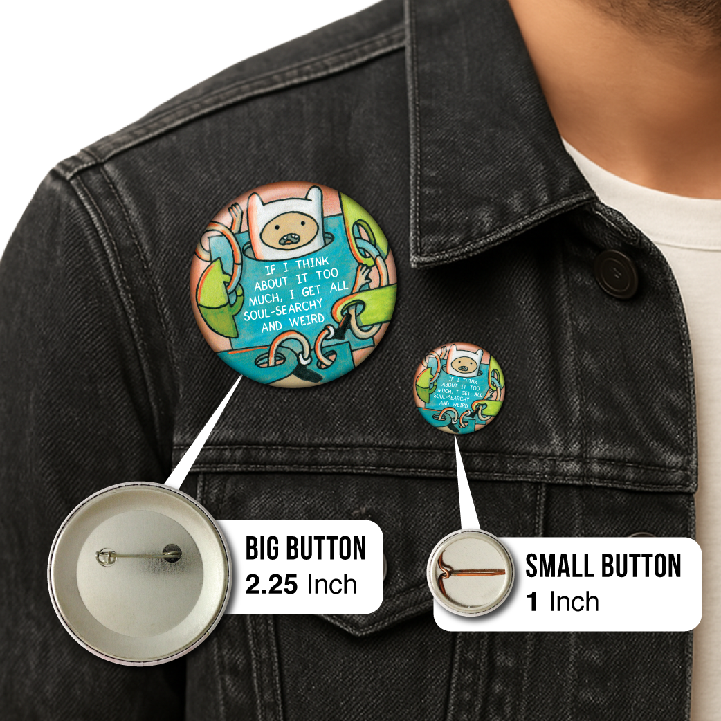 Static Cat Studio – Alfinete/botão de lapela por atacado – Finn à Procura da Alma e Estranho (Hora de Aventuras) – Pin3