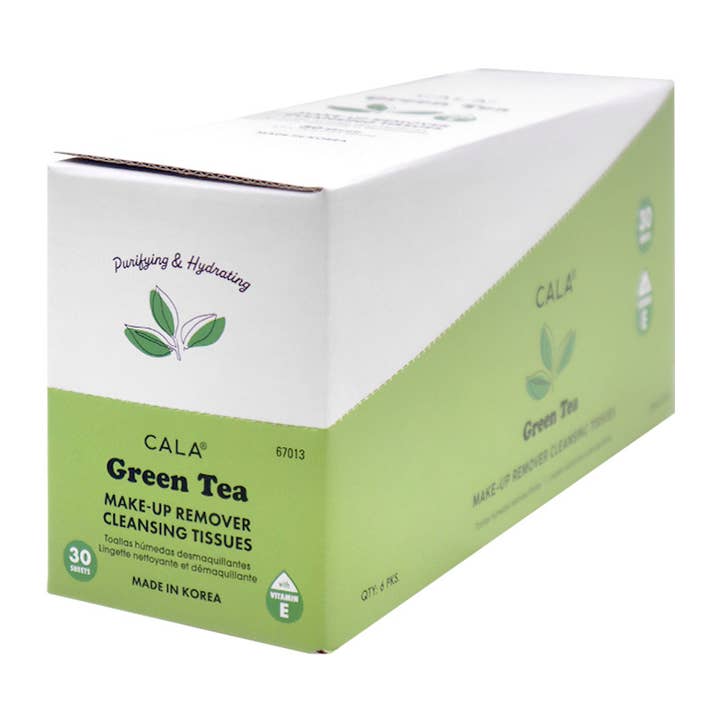 PINEAPPLE Beauty - Wholesale Makeup Remover - CALA 67013 Green Tea 30 Sheets Makeup Remover Tissues - 62