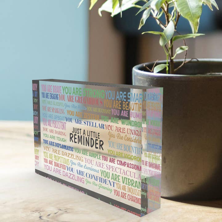 Lifeforce Glass, Inc. - Wholesale Plaque - Inspirational Plaque of Little Reminders, Free-standing3