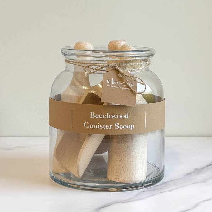etúHOME - Wholesale Kitchen Tool/Gadget - Euro Canister Scoop, Beechwood