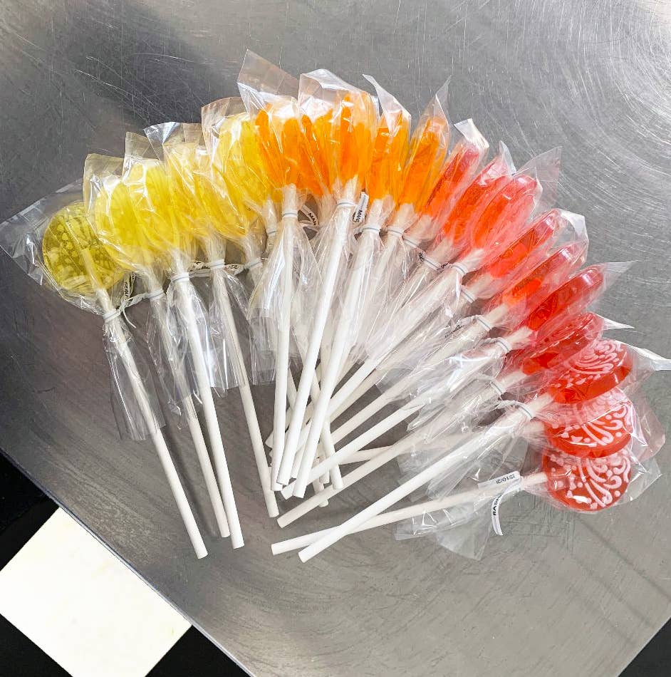 Popette of Pendulum - Wholesale Lollipop - Assorted Fruit Cream Lollipops with Vanilla Glaze Case (40)1