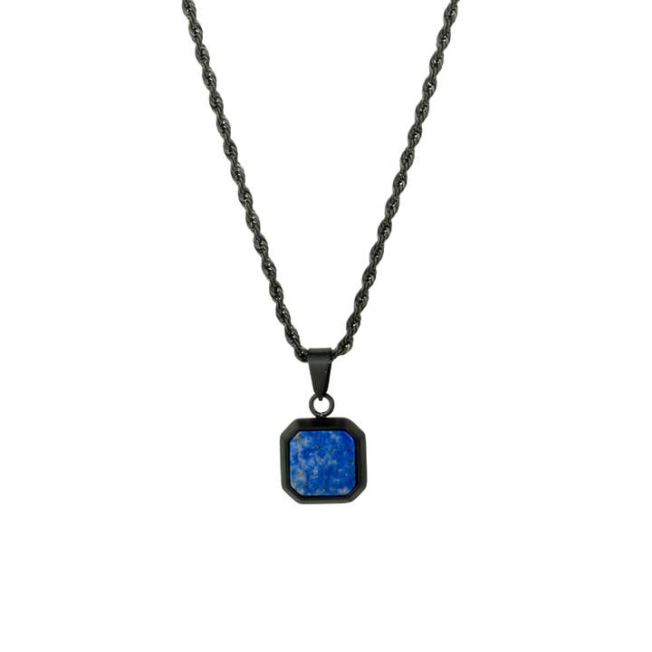Ciondolo in lapislazzuli nero e blu per la vendita all'ingrosso da parte di Twistedpendant