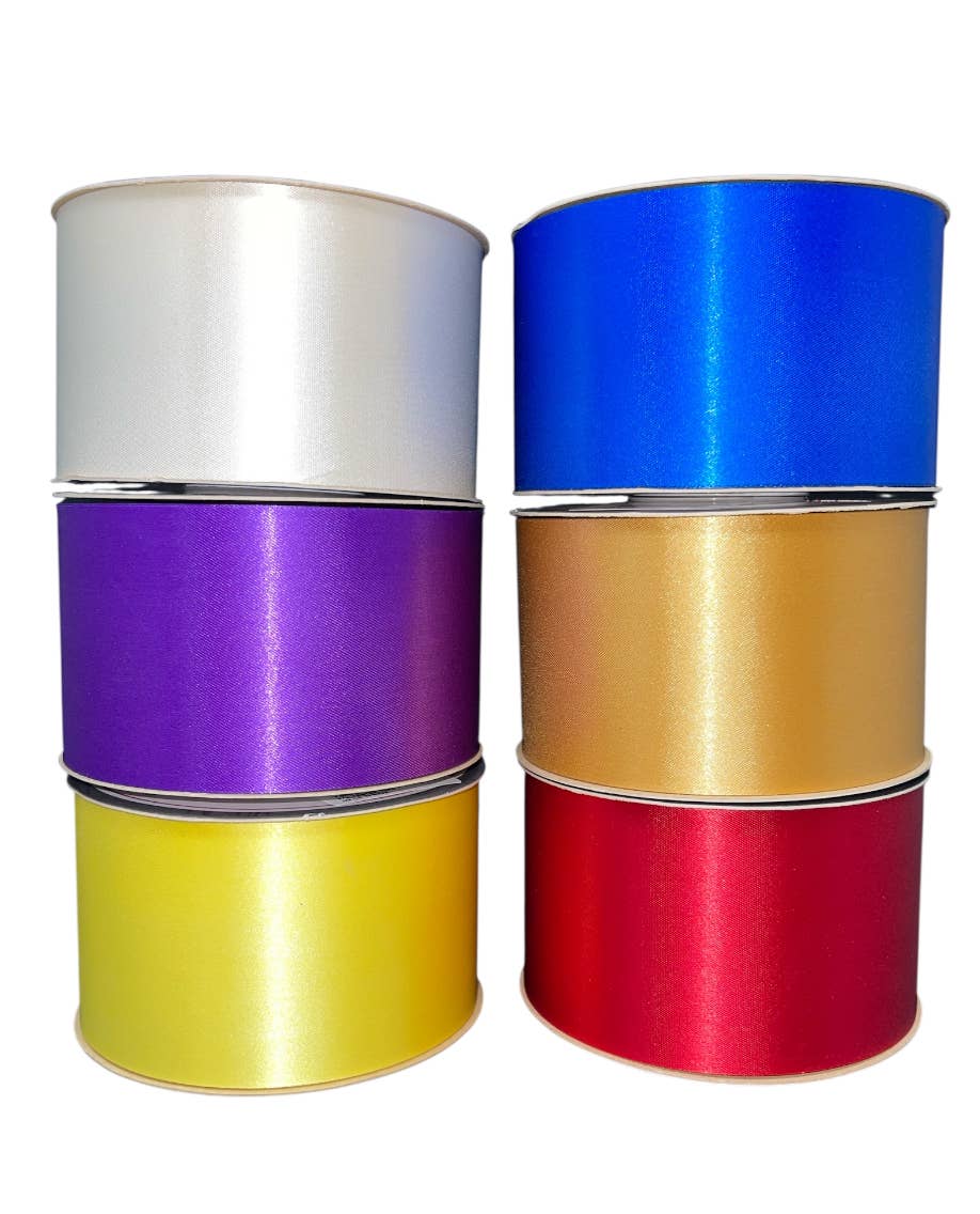 Thompson Wholesale - Wholesale Ribbon - Gift Wrapping - 2.5" Unwired Polished Satin 50 Yard Ribbon -- 6 Pack0