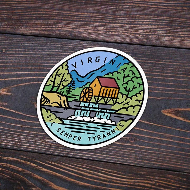 Albion Mercantile Co. - Vente Autocollant - Autocollant Virginie3