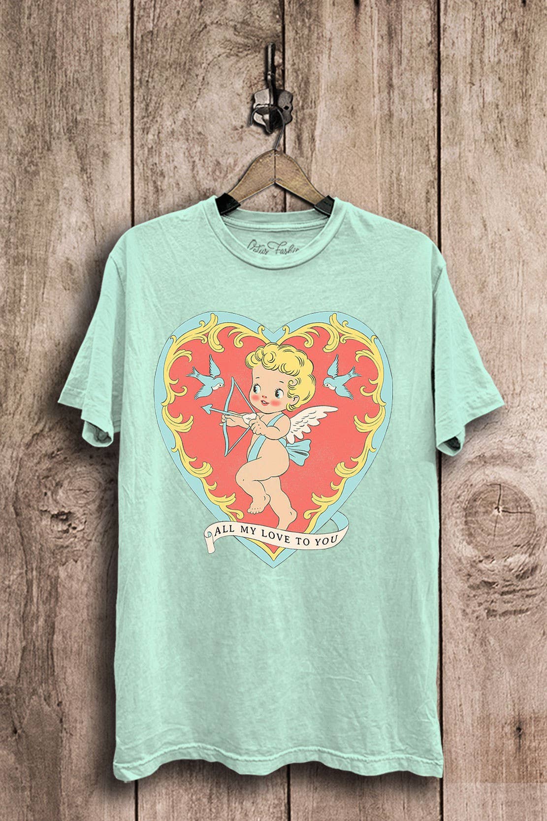 Lotus Fashion Collection – wholesale T-shirt med logga - Dam – All min kärlek till dig Alla hjärtans dag grafisk topp6