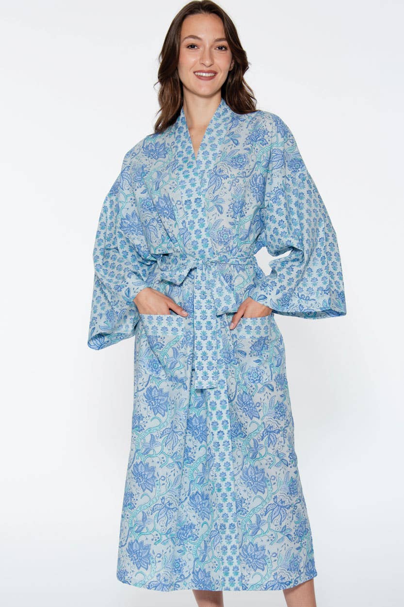 Sevya Handmade - Wholesale Robe - Women's - Sangita Block Print Kimono Robes1