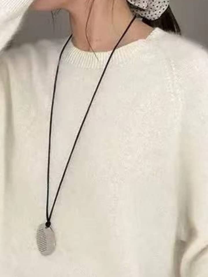 jw.atelier - Wholesale Knit Sweater - Women's - Brushed cashmere wool crew neck sweater7