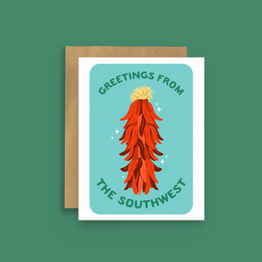 Squidly Designs – Großhandel Grußkarten für den Alltag – Grußkarte - Grüße aus der Südwest-Chile-Ristra2