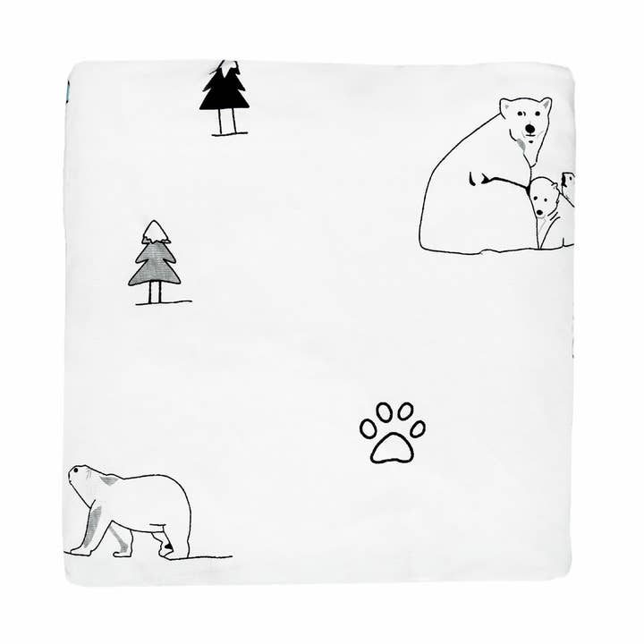 Sábana bajera ajustable - Polo norte (blanco y negro) para venta al por mayor de Milky Chic