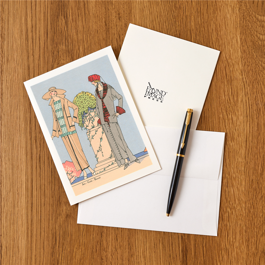 Found Image Press - Vente Assortiments de papeterie/cartes - Carte de vœux FN-306 AGB Illustration de mode1