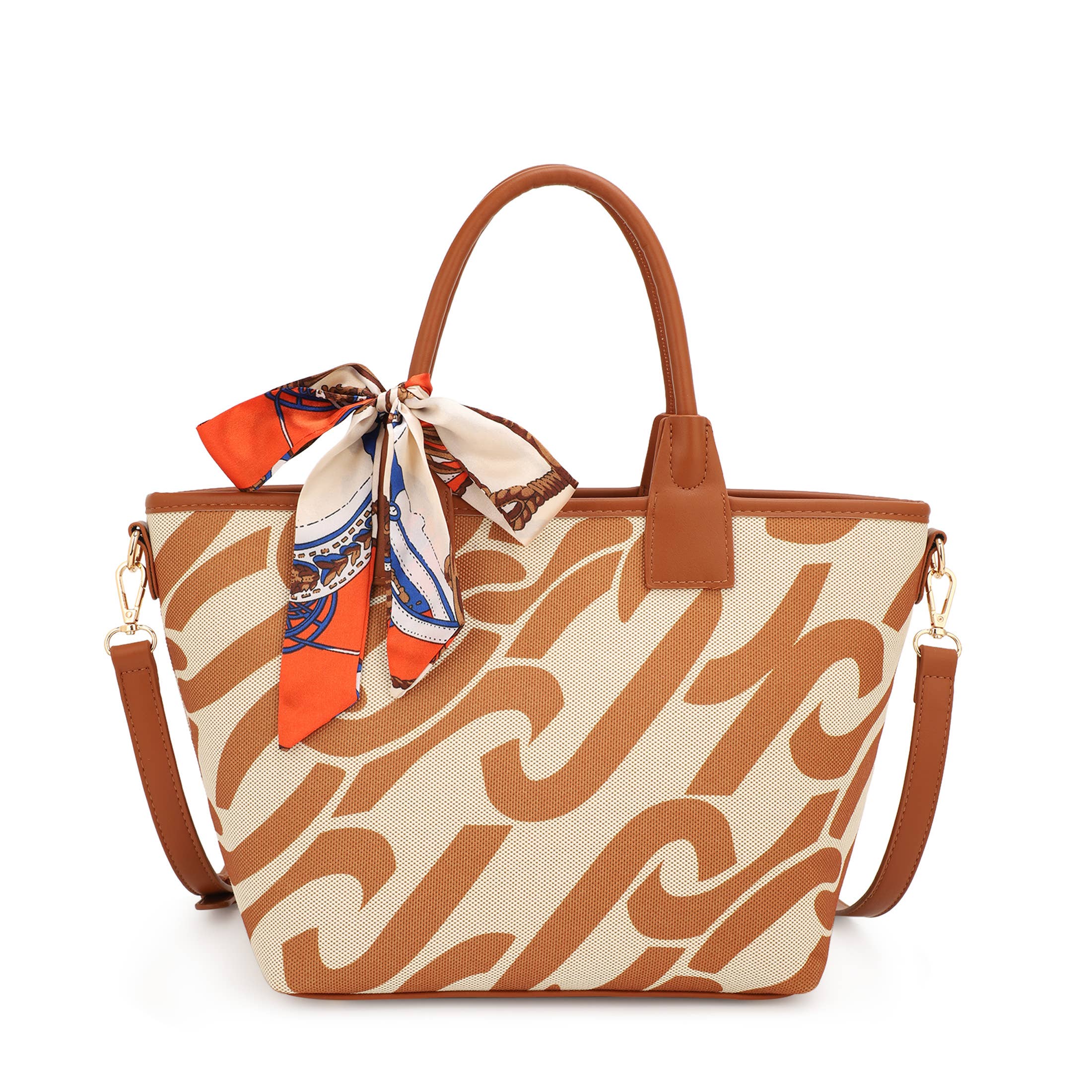 KAYLA+AVA - Wholesale Tote Bag - Women's - SHRIYA PRINTED TOTE BAG WITH SCARF1