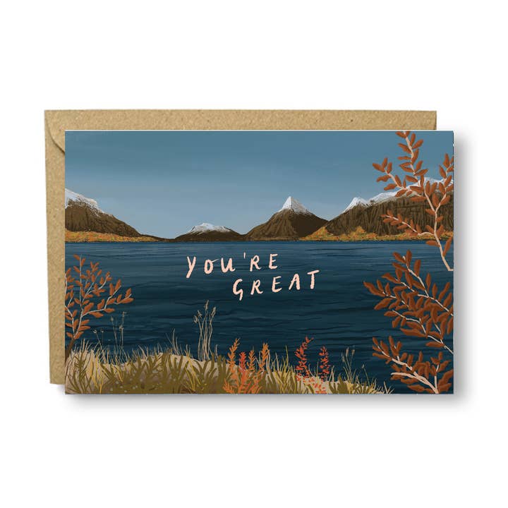 Biglietto di auguri You're Great per la vendita all'ingrosso da parte di Charis Raine Illustration