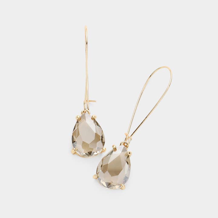 Sensibling Corp. - Wholesale Dangle Earrings - Teardrop Stone Dangle Evening Earrings