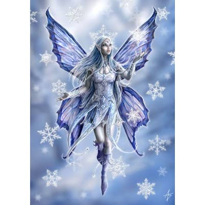 Snowflake Fairy - Yule Greetings Card by Anne Stokes for wholesale by Eastgate Resource