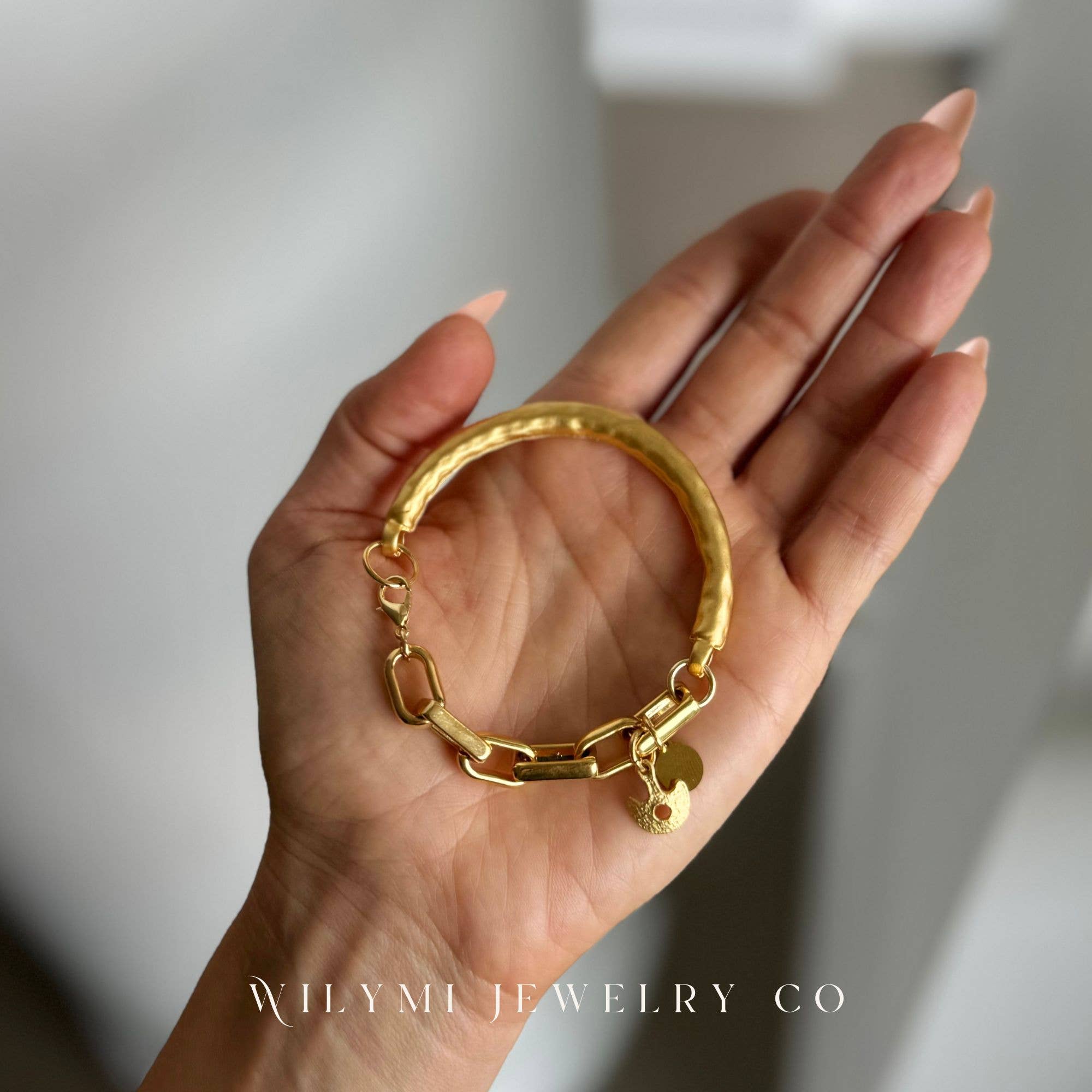WILYMI Jewelry Co - Wholesale Link & Chain Bracelet -  HOW Gold Anchor Bracelet | 24k GF | Lobster Clasp 5