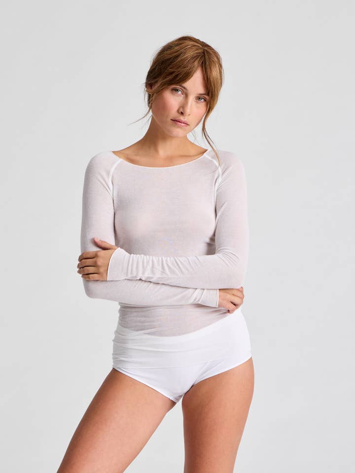 Haut en laine Amalie - Blanc pour la vente par gai-lisva