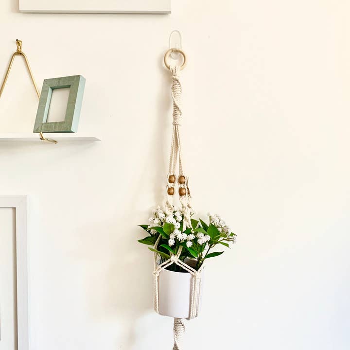 The Cedarwood Macramé Plant Hanger for wholesale by Knots of Art