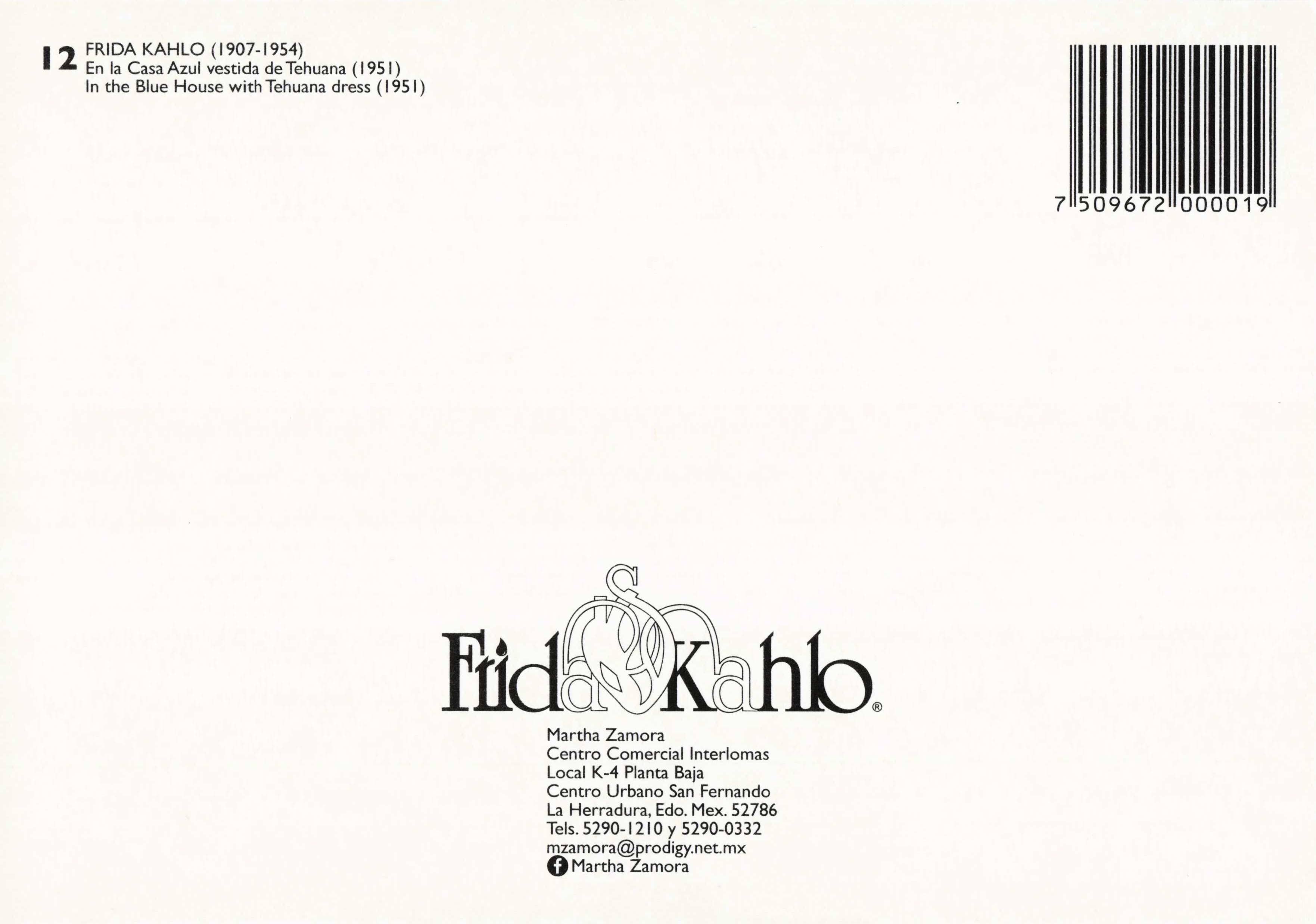 Tesoros Trading Company - Wholesale Postcard - Frida Kahlo Postcard Series1