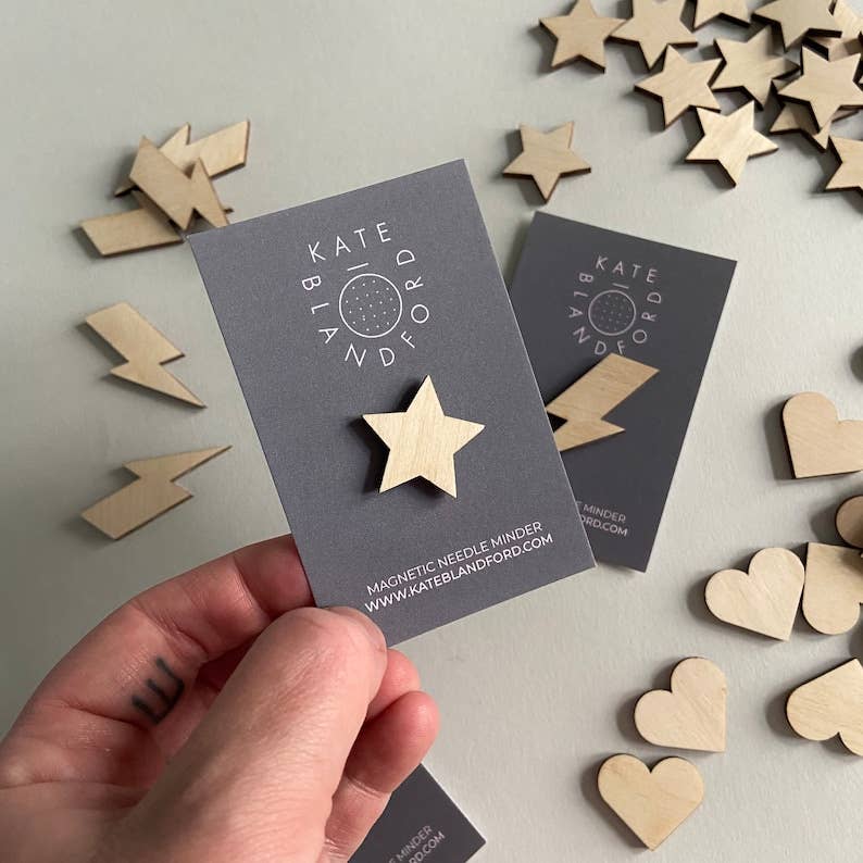 Kate Blandford – wholesale Embroidery/cross-stitch supplies – No waste plywood magnetic needle minder0