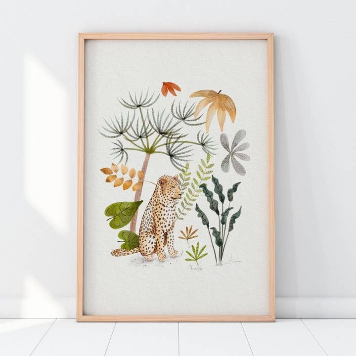 Impressão Artística de Leopardo na Selva por atacado de Urchin Bay