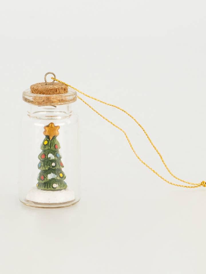 HANDMADE HANGING BOTTLE CHRISTMAS TREE FAIR TRADE PRODUCT for wholesale by Veraluna Sustainable Clothing