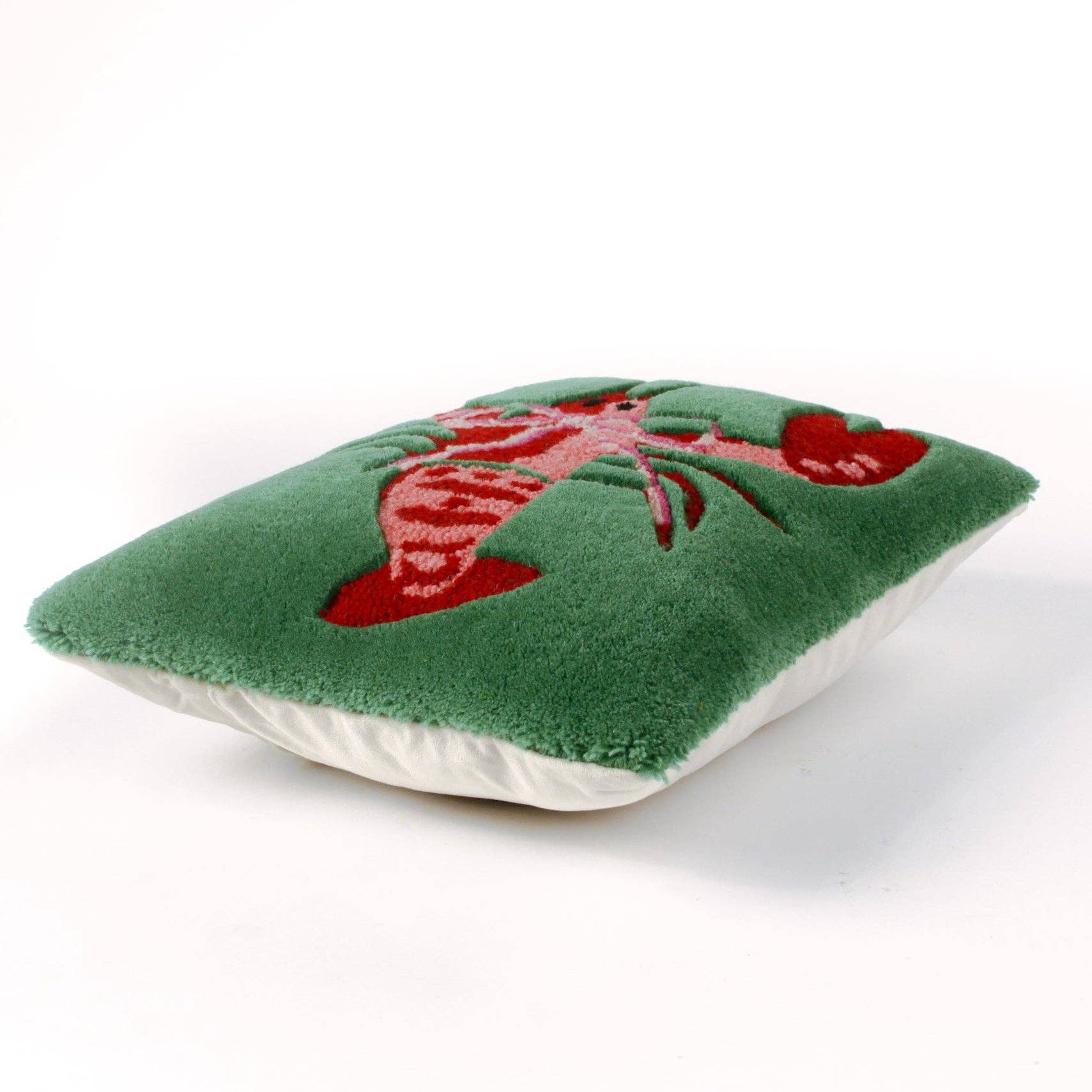 Madcap Cottage - Wholesale Throw/Decorative Pillow - Green Lobster Hooked-Wool Throw Pillow4