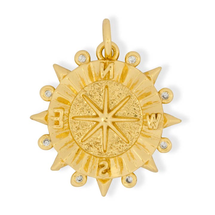 Conjunto de 4 Charms Rosa dos Ventos por atacado de Ashiana London