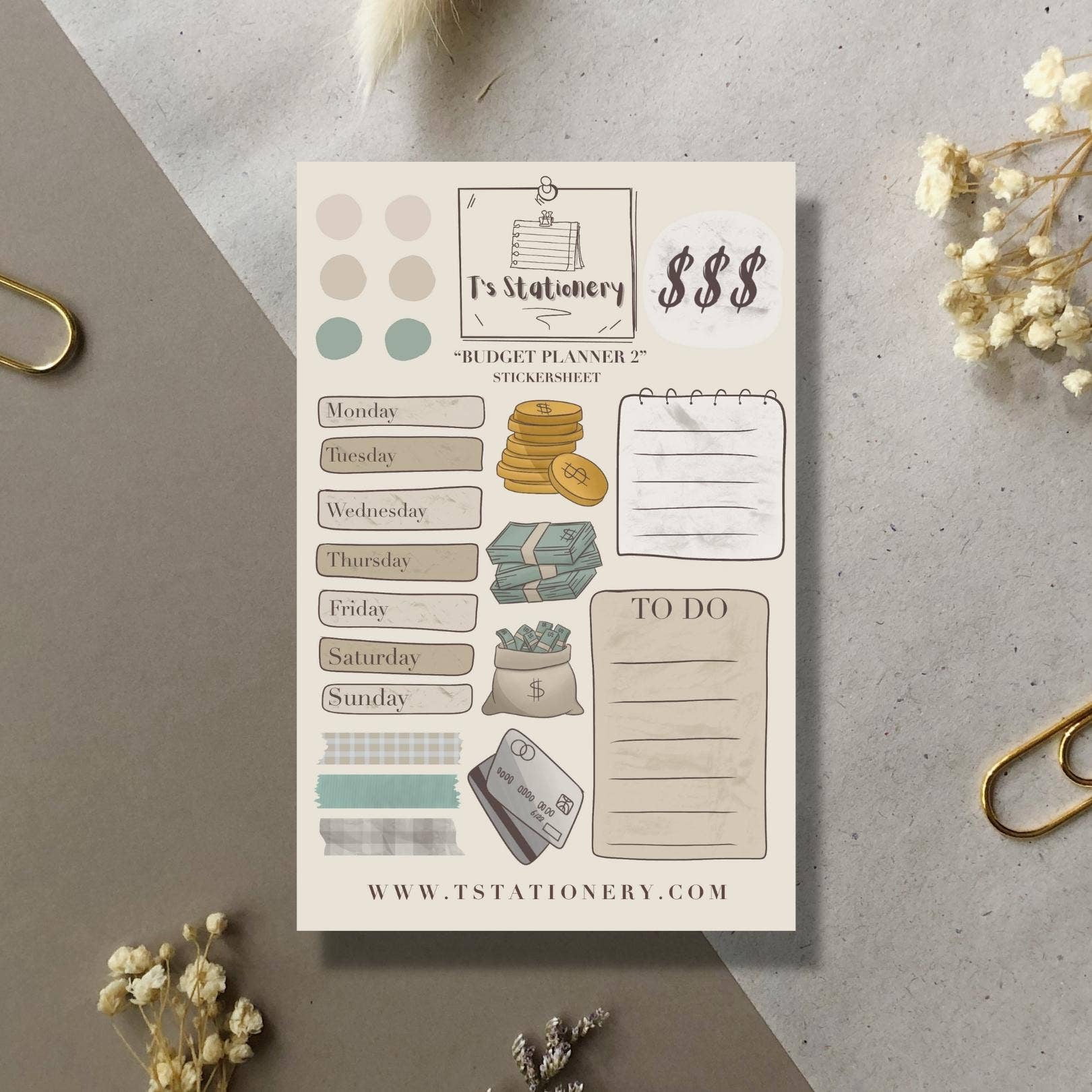 T's Stationery - Wholesale Planner - "Budget Planner II"