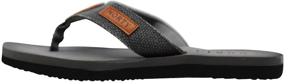Eastern Off Price - Wholesale Flip Flops - Men's - Norty Men's Soft EVA Sandal Shoe 41449 Grey1