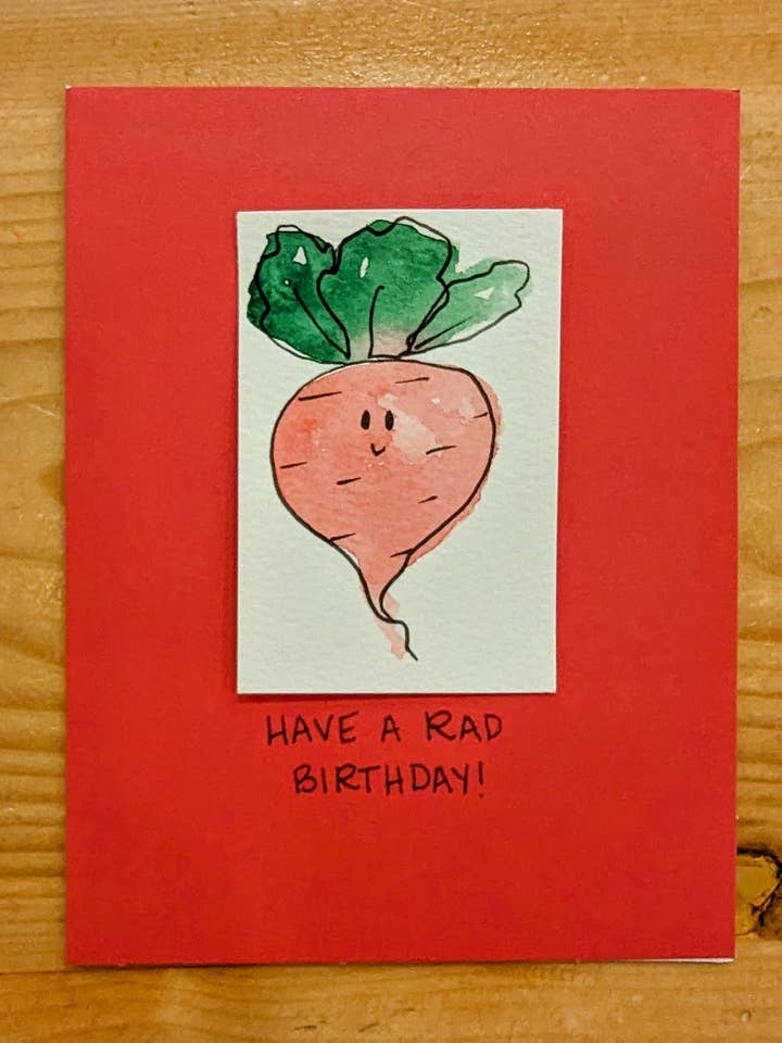 Rad Birthday Aquarel Punk-kaart voor wholesale door AM Collective