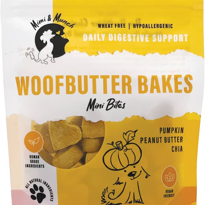 Mimi & Munch Woofbutter Bakes Natürliche Hundeleckerlis für den Großhandel von Mimi & Munch