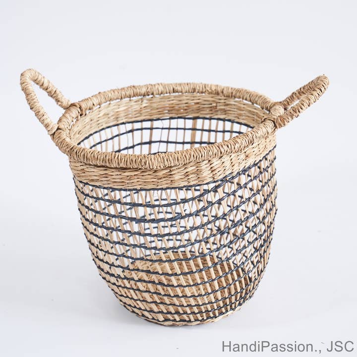 Loose - Woven Seagrass Storage Basket, Home Storage for wholesale by HandiPassion - Vietnamese Handicraft Manufacturer