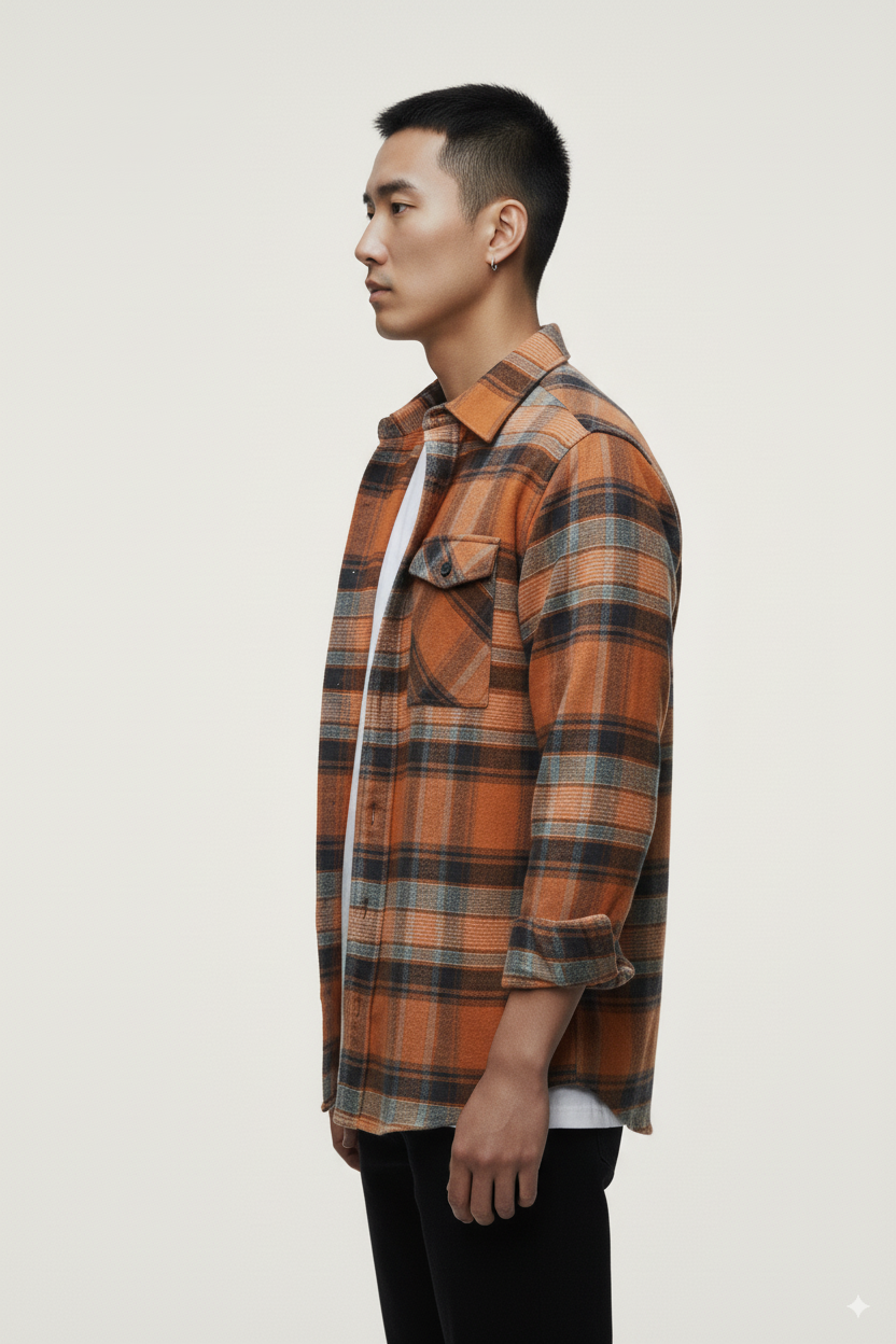 Flannel Long Sleeve Buffalo Plaid Shirt  for wholesale on Faire2