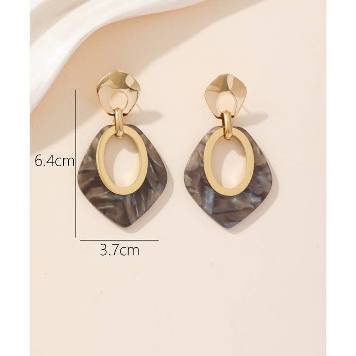 Blossom bijoux - Wholesale Dangle Earrings - 24BOA003 Steel Stud Earrings1