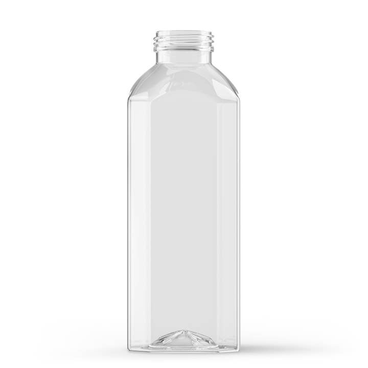 OH YES PLASTICS - Wholesale Milk/Juice Bottle - 16 oz Square Plastic Juice Bottles