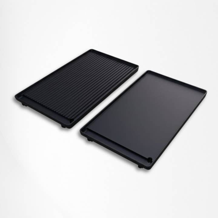 BBQ GRILL e PLANE: Grelha/Chapa em ferro fundido esmaltado para BBQ por atacado de LUNAWAY CAST IRON