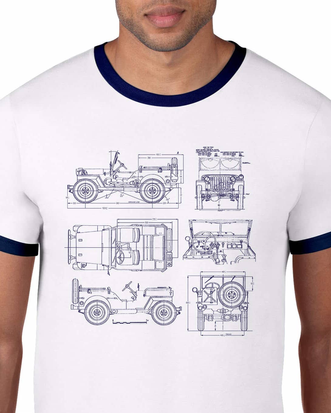 Architee - Vente T-shirt sérigraphié – homme - Jeep de la Seconde Guerre mondiale0