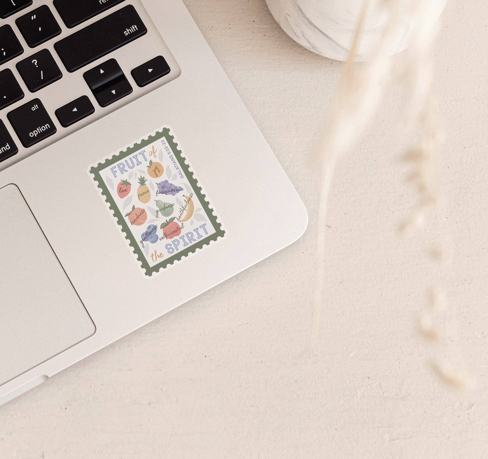 Wild Peonies Studio - Wholesale Sticker - Fruit of the Spirit, Galatians 5:22-23 Clear Vinyl Sticker1