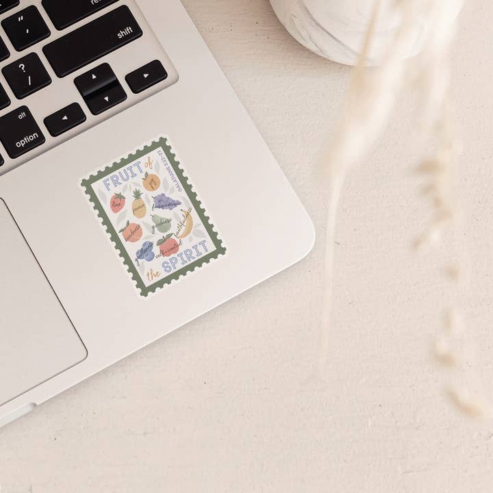 Wild Peonies Studio - Wholesale Sticker - Fruit of the Spirit, Galatians 5:22-23 Clear Vinyl Sticker1