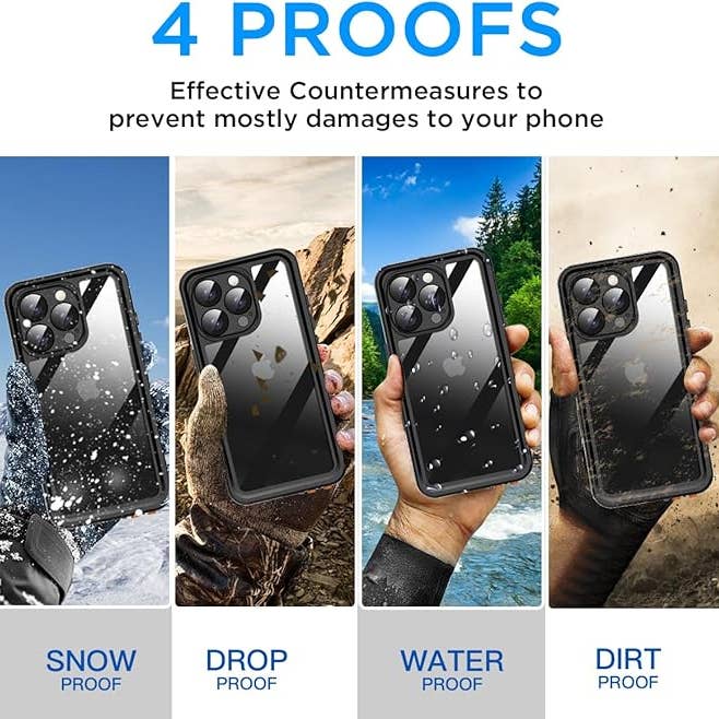 AICase - Wholesale Phone Case - Unisex - iPhone 16 Pro Max Waterproof Clear Case with Built-in Screen Protector4