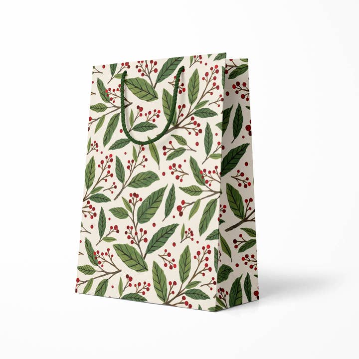 Paper Anchor Co. - Wholesale Gift Bag - Holiday Berries Gift Bag | Christmas Gift Bag