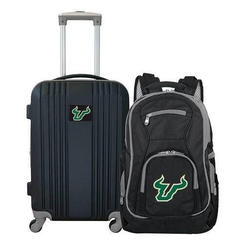 NCAA South Florida Bulls Premium 2 Piece Backpack & Carry-On Set for wholesale by Mojo Licensing