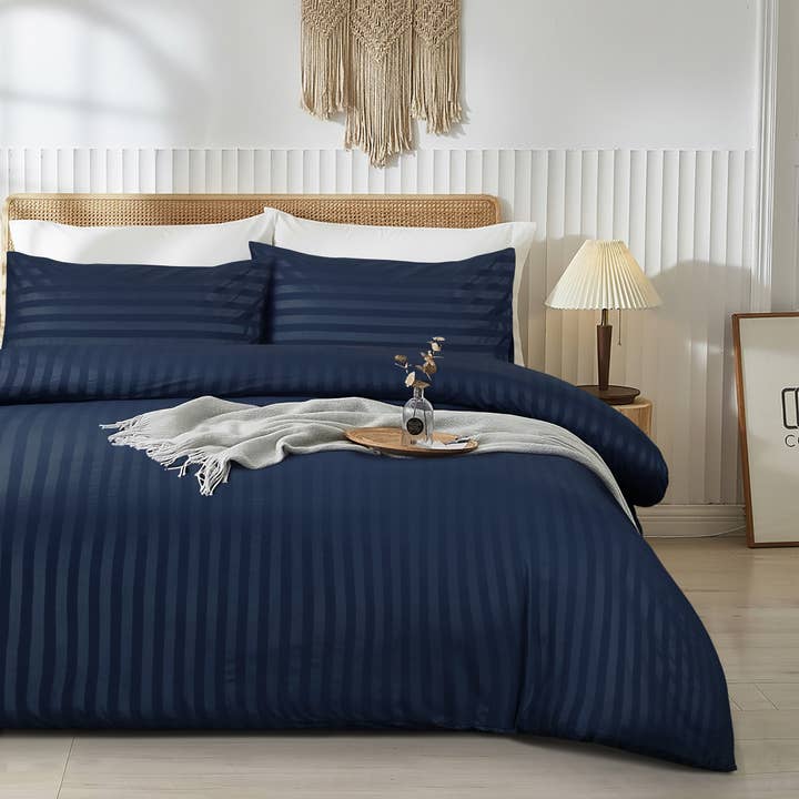 Cotton Passion – wholesale Sängkläder – Randigt påslakan set i lyxig 100 % mjuk mikrofiber16