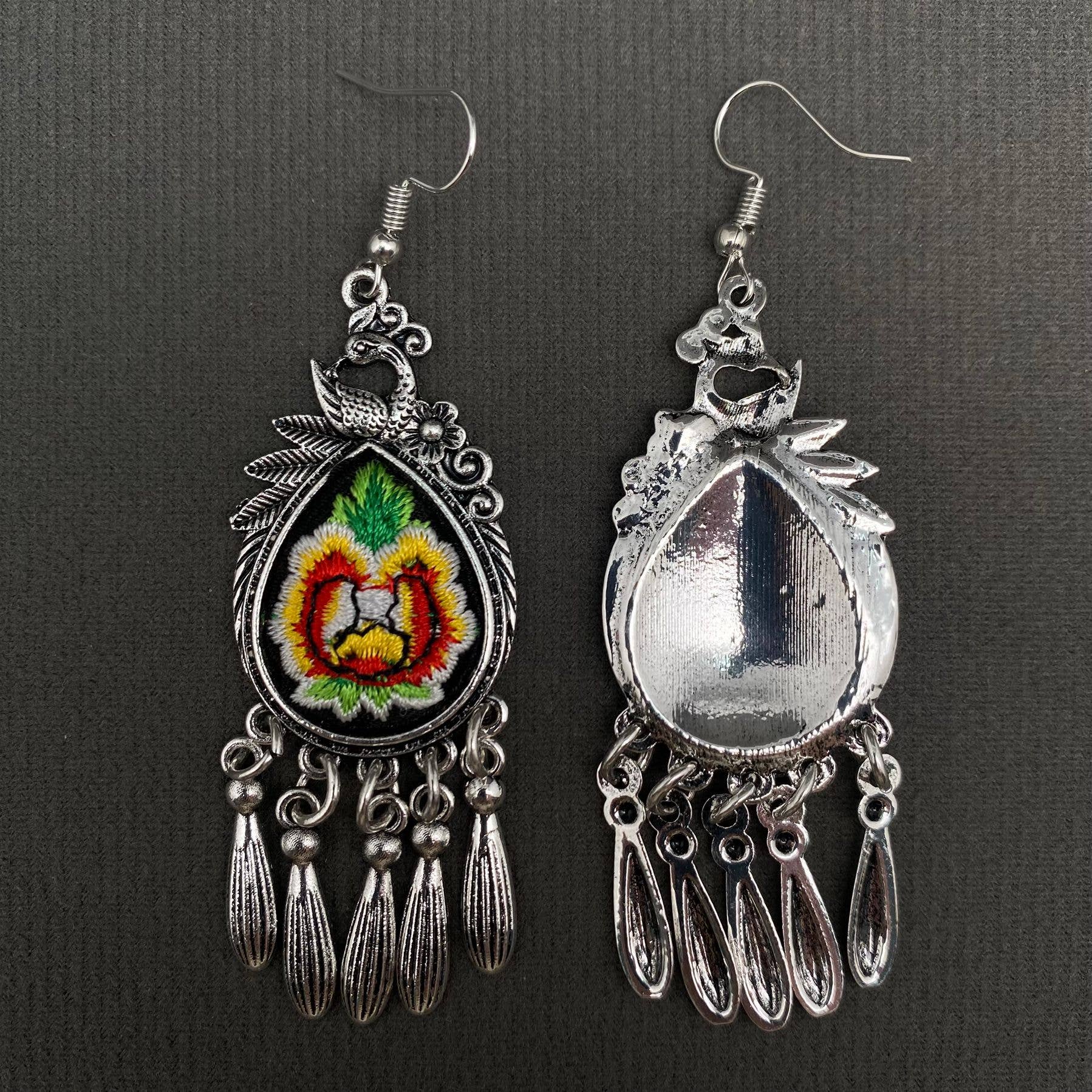 Mio Queena – wholesale Dangle earrings – Multi-style Vintage Woven Flower Pattern Ethnic Style Earrings39