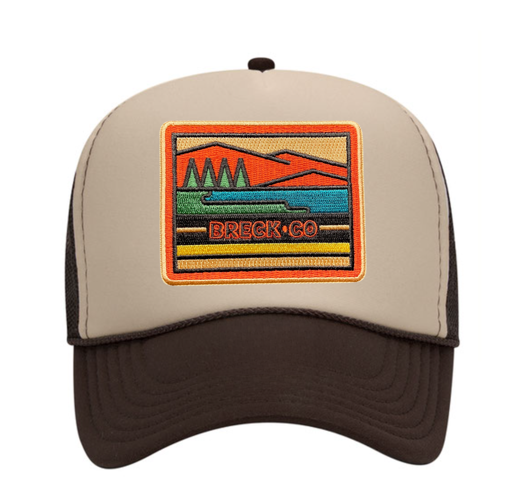 Spruce Seed - Wholesale Trucker Hat - Unisex - Adult Trucker Hat- Breck, CO Retro Mountain Patch Snapback2