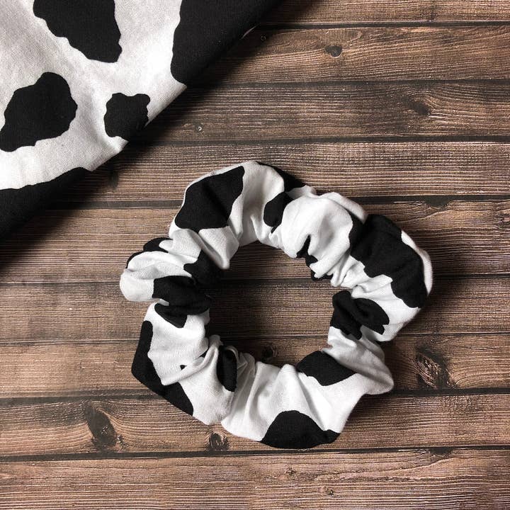 South Coast Sewn - Wholesale Scrunchie - Women's - Cow Print Hair Scrunchie