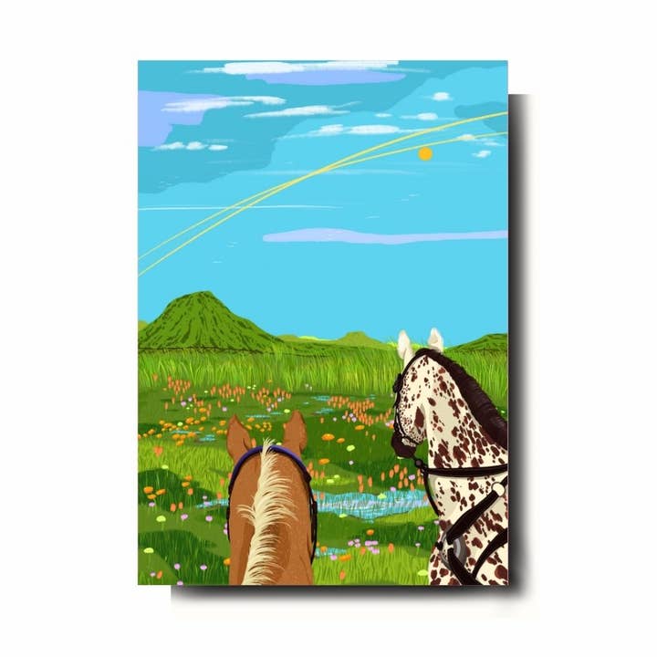 Emily Palmer Illustration - Wholesale Art Print - Illustrated Wall Art Print -  Horses0