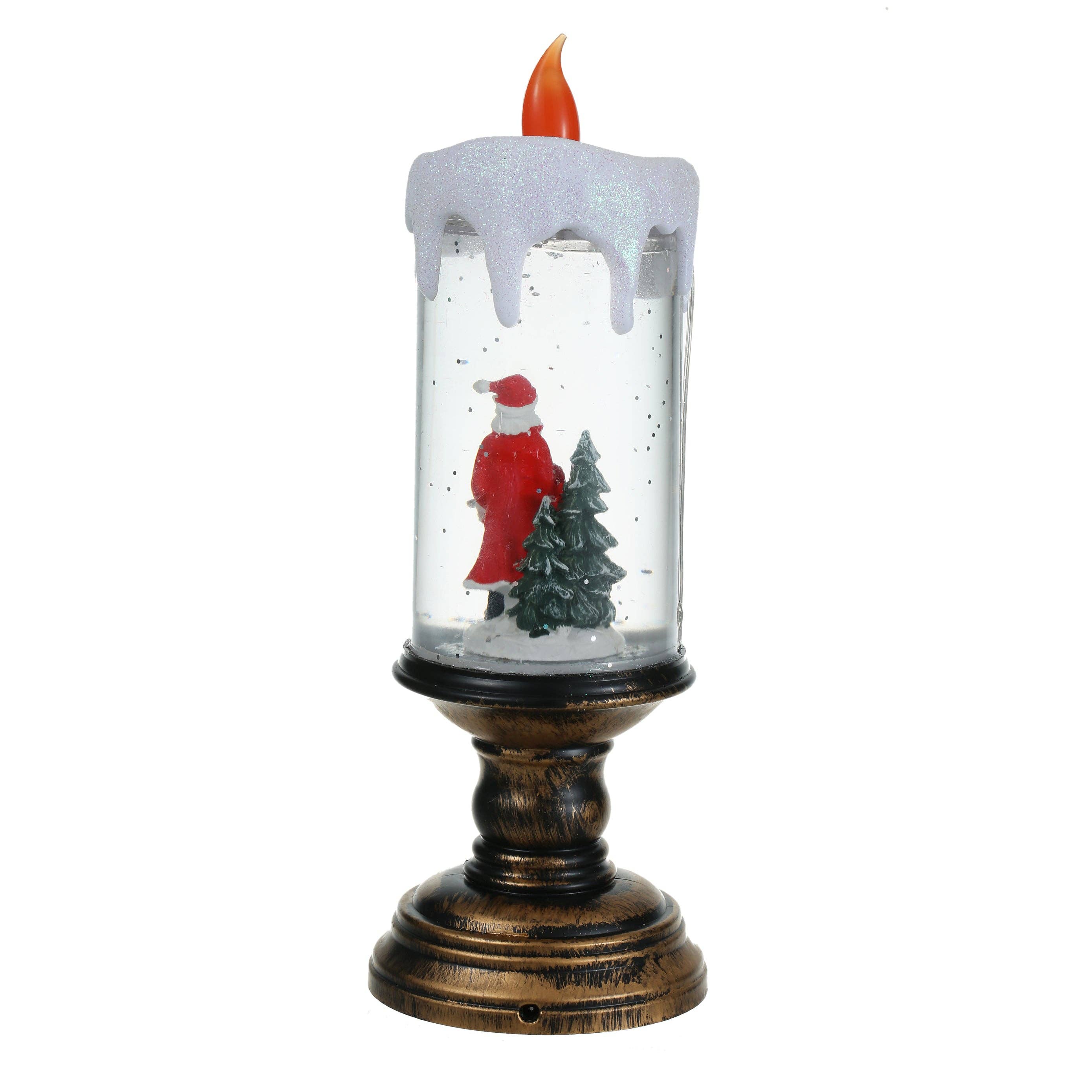 SINT - Wholesale Christmas Decoration - SINT Christmas Musical Snow Globe Candlestick Lantern18