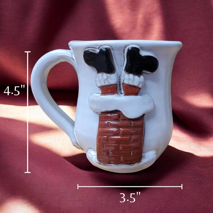 MudWorks Pottery - Vendita all'ingrosso Tazza - Tazza Camino di Babbo Natale